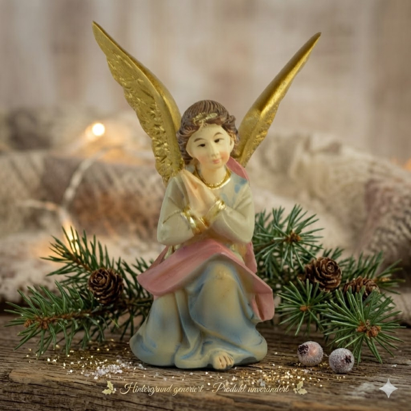 Handbemalte Krippenfigur Glorienengel kniend K 182-9